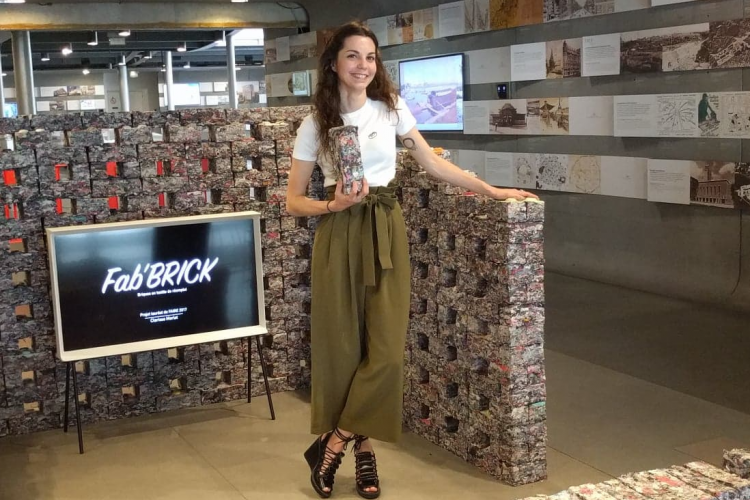 Textilhulladékból téglát állít elő egy fiatal, francia építésznő